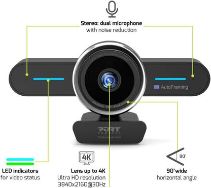 Port WEB CAM 4K STEREO