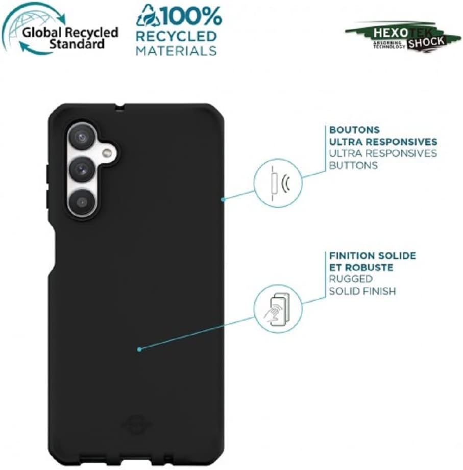Mobilis Spectrum Spectrum Case Solid Black Matte Compatible with Galaxy A54 5G Anti-Microbial 100% Recycled