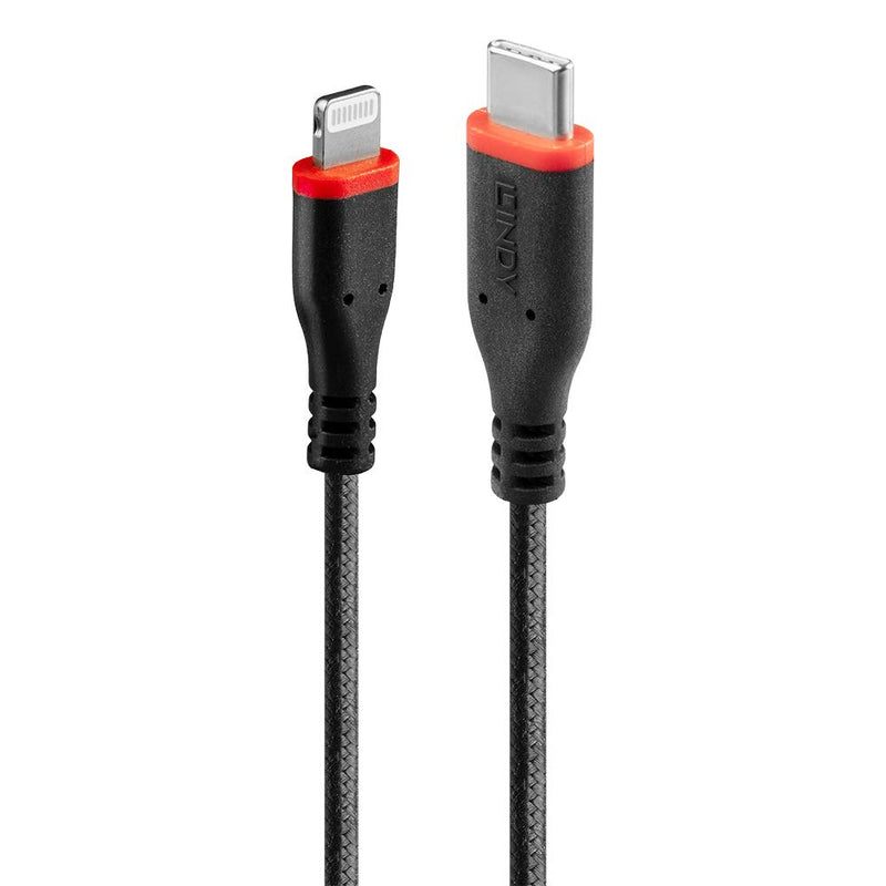 LINDY 2m Reinforced USB Type C to Lightning Charge & Sync Cable LINDY 31287 2m robustes USB Typ C an Lightning Ladekabel