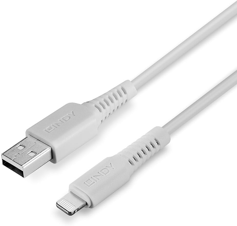 LINDY 0.5m USB to Lightning Cable, White