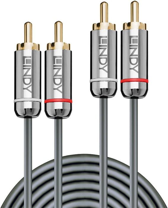 LINDY Audiokabel Dual Phono 3.5mm Cromo line 3m