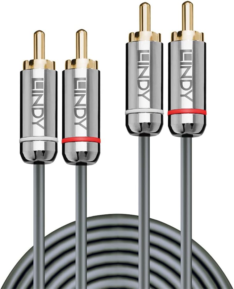 LINDY Audiokabel Dual Phono 3.5mm Cromo line 10m