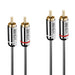 LINDY Audiokabel Dual Phono 3.5mm Cromo line 10m