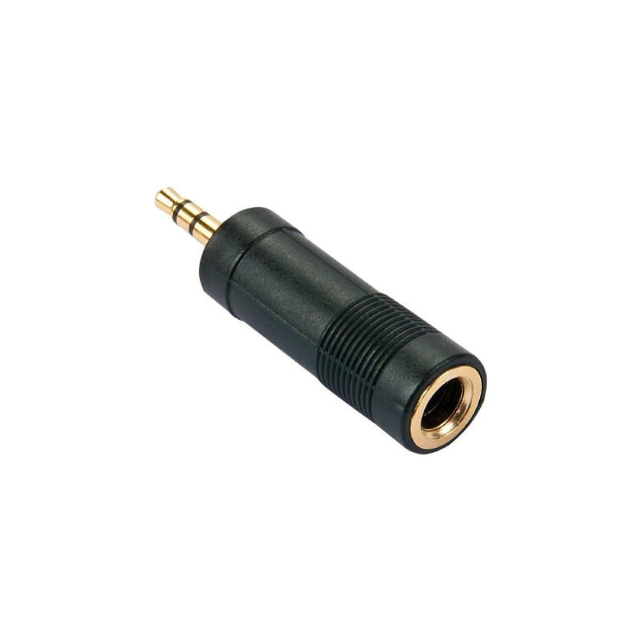 LINDY 3.5 mm Stereo Jack Male to 6.3 mm Stereo Jack Female Adapter - Black