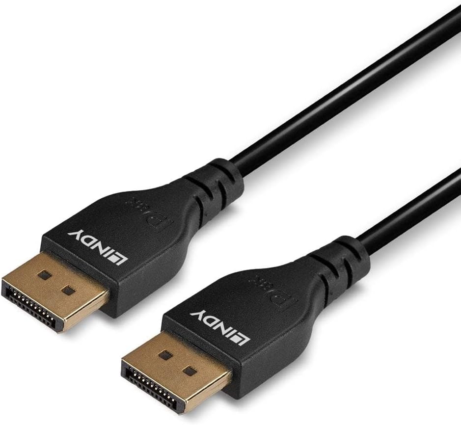 LINDY 36460 0.5 m DisplayPort 1.4 Cable, Slim