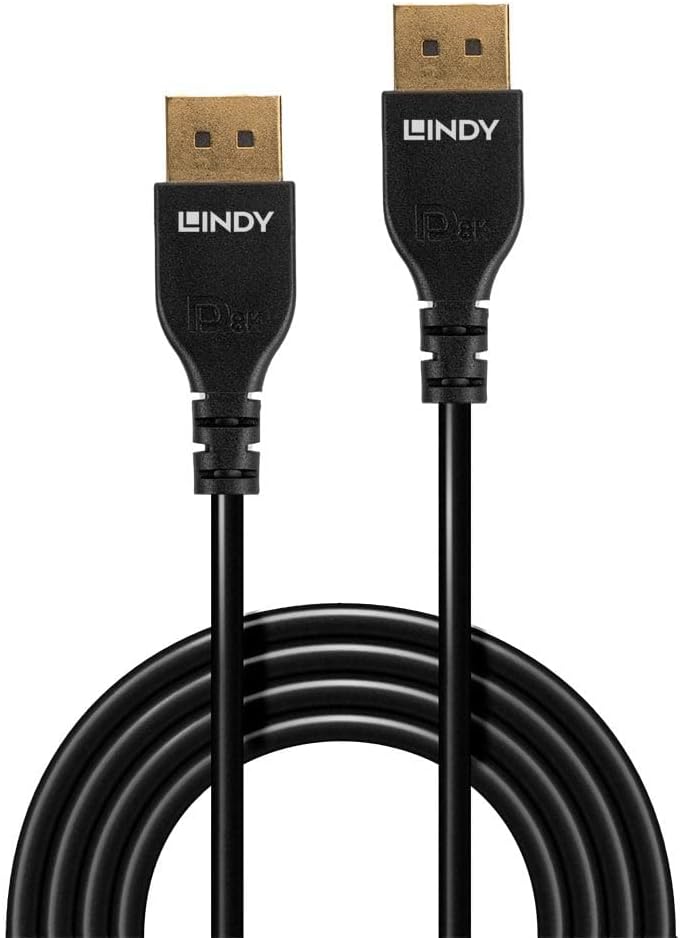 LINDY 36460 0.5 m DisplayPort 1.4 Cable, Slim