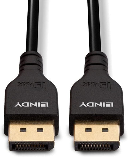 LINDY 36460 0.5 m DisplayPort 1.4 Cable, Slim