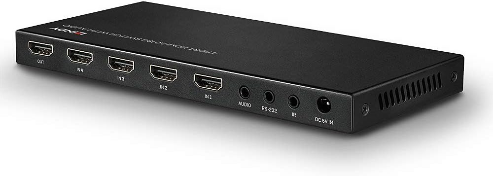 LINDY 38249 4 Port HDMI 2.0 18G Switch with Audio