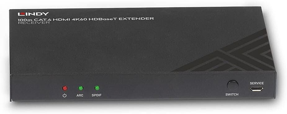Lindy 100m Cat.6 HDMI 4K60, Audio, IR & RS-232 HDBaseT Receiver