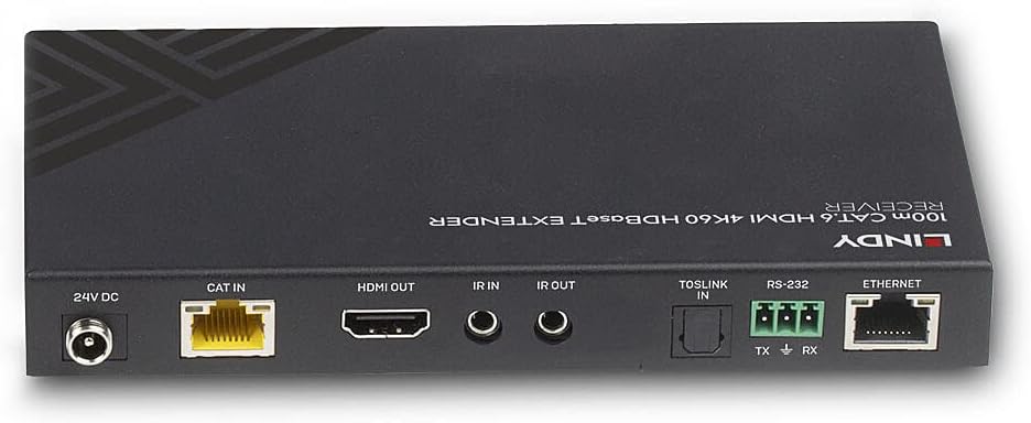 Lindy 100m Cat.6 HDMI 4K60, Audio, IR & RS-232 HDBaseT Receiver