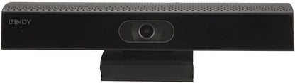 LINDY USB Type A 4K30 Conference Soundbar & Camera, 4K Ultra-HD Webcam, 360° Omni-directional Microphone,