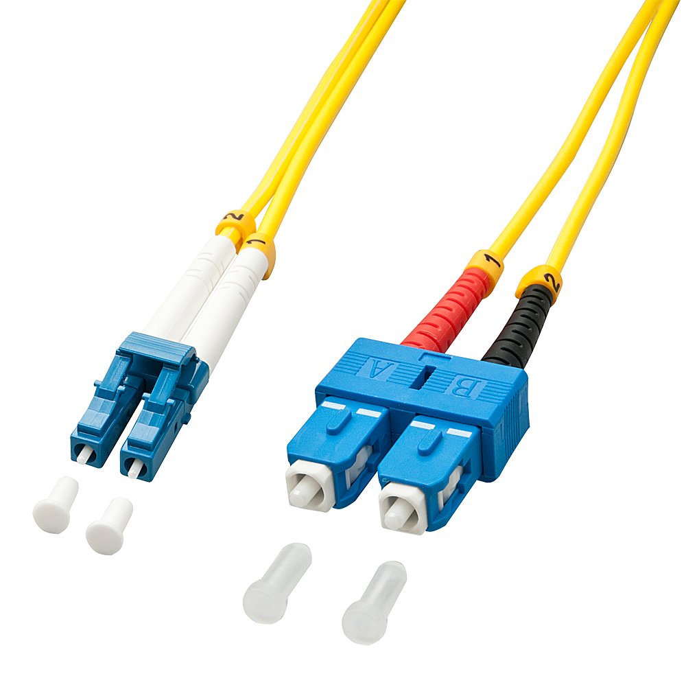 LINDY LWL-Duplexkabel LC/SC OS2 15m 9/125µm Singl