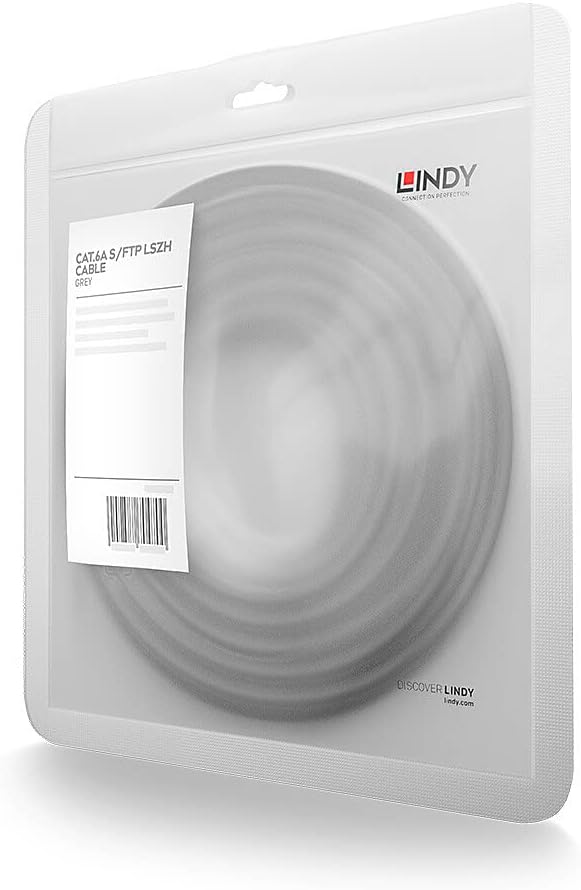 LINDY 47639 20m Cat.6A S/FTP TPE Network Cable Grey