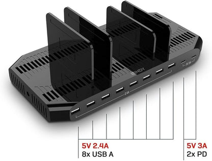 Lindy 120W 10 Port USB Charging Station
