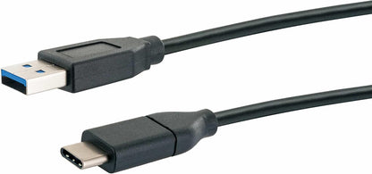 Schwaiger USB 3.1 CABLE ENCHUFE: USB 3.1 1 M, BLACK