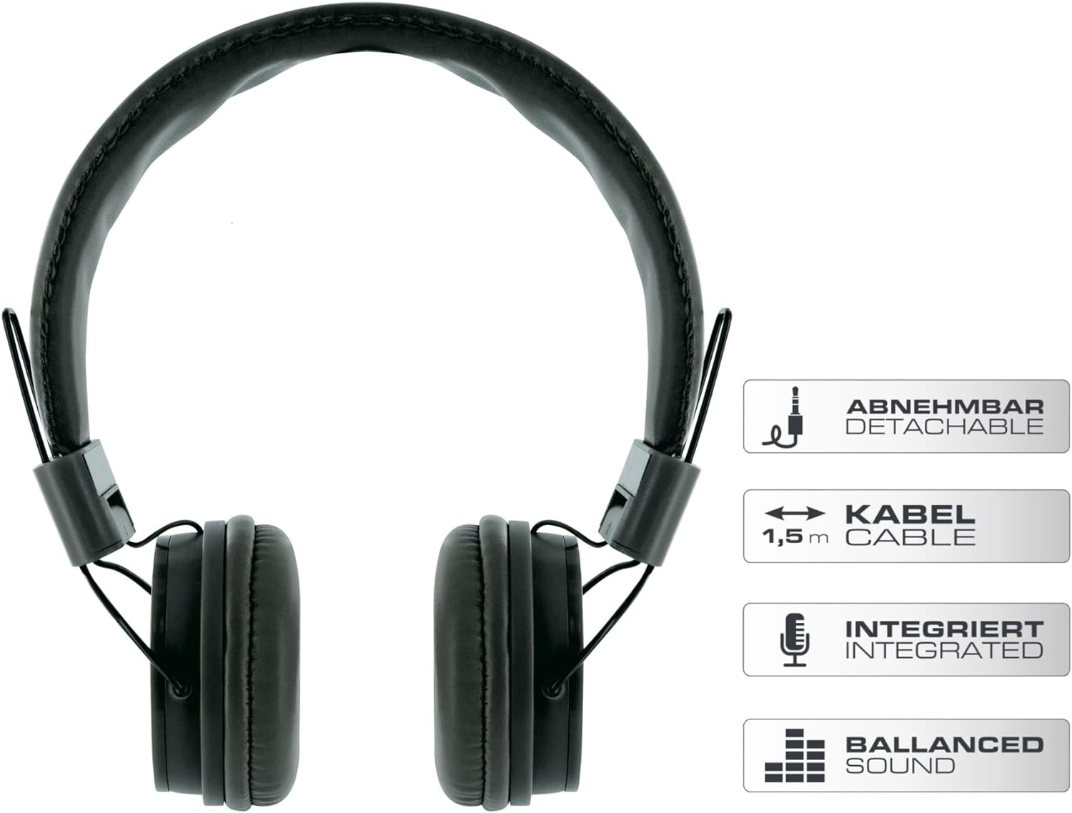 `Schwaiger Headset 3,5mm Klinke, Schwarz`
