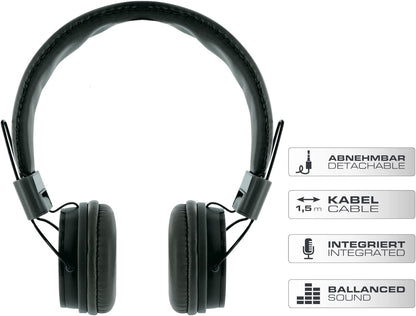 `Schwaiger Headset 3,5mm Klinke, Schwarz`