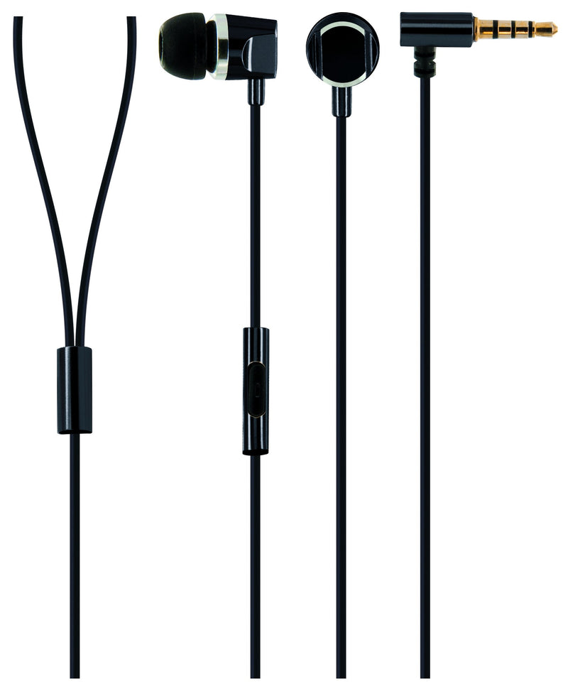 Schwaiger KH410S 531 Slim Cable Metal In-Ear Headphones – Black