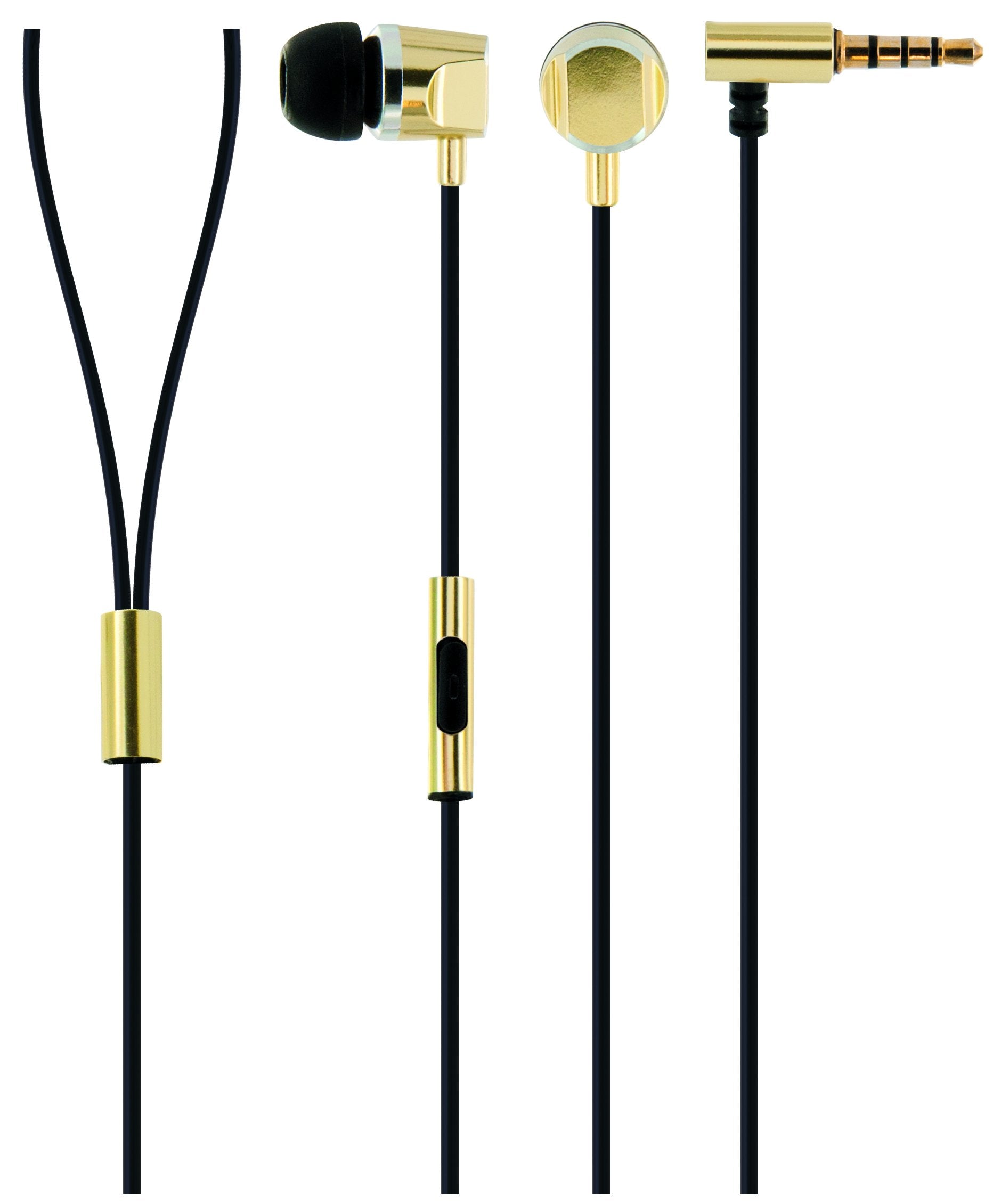 Schwaiger KH410G 531 Slim Cable Metal In-Ear Headphones – Gold