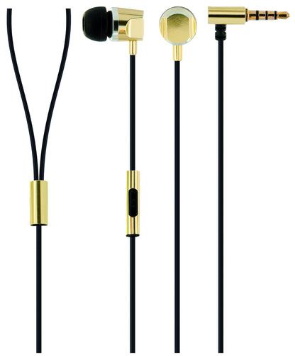 Schwaiger KH410G 531 Slim Cable Metal In-Ear Headphones – Gold