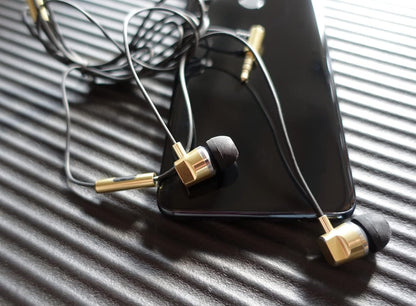 Schwaiger KH410G 531 Slim Cable Metal In-Ear Headphones – Gold