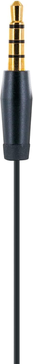 Schwaiger KH470S 512 In-Ear Headphones with Silicone Ear Pads Cable Microphone Slim Cable Acceptance Button Jack Plug Noise Cancelling Wired 1.2 m 100 dB Black