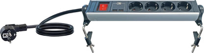 `Schwaiger Steckdosenleiste 4fach 2xUSB 1,8m IP44`