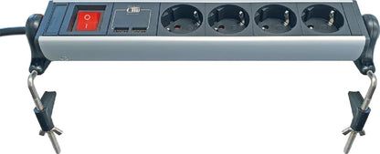 `Schwaiger Steckdosenleiste 4fach 2xUSB 1,8m IP44`