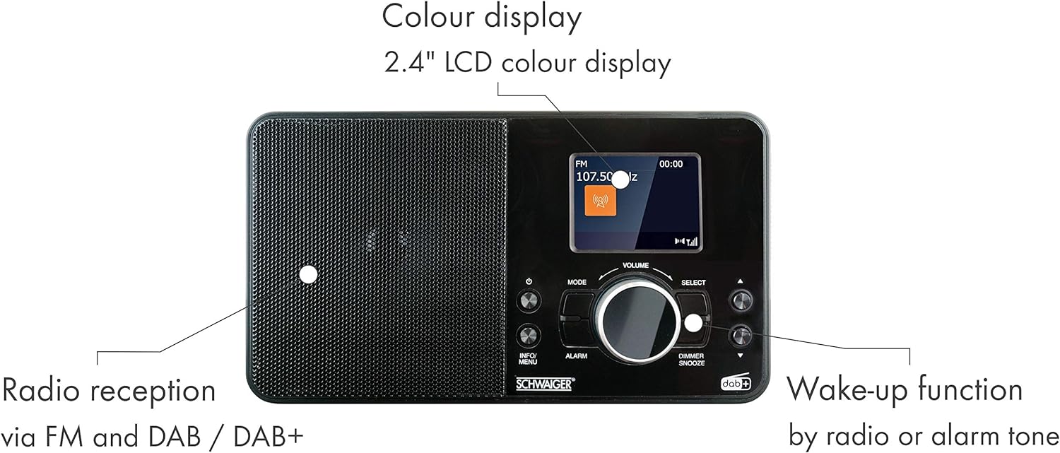 Schwaiger Radio DAB+/FM schwarz