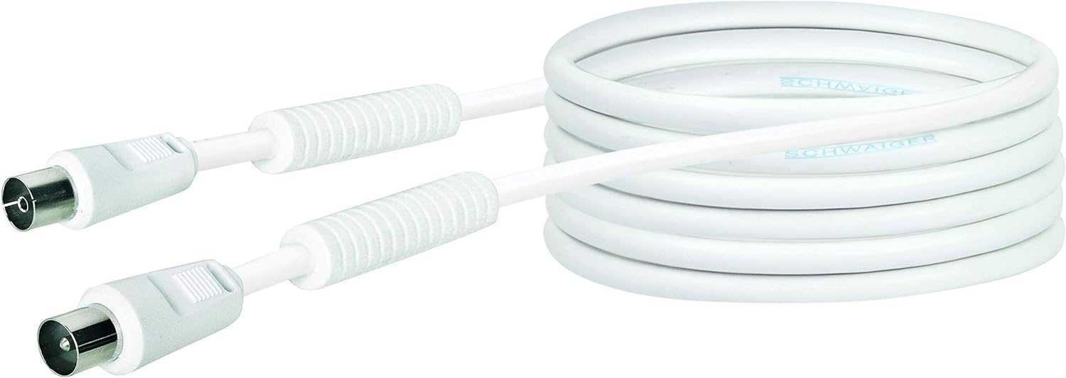 `Schwaiger IEC Anschlusskabel 90 dB 5,0m WeiB`