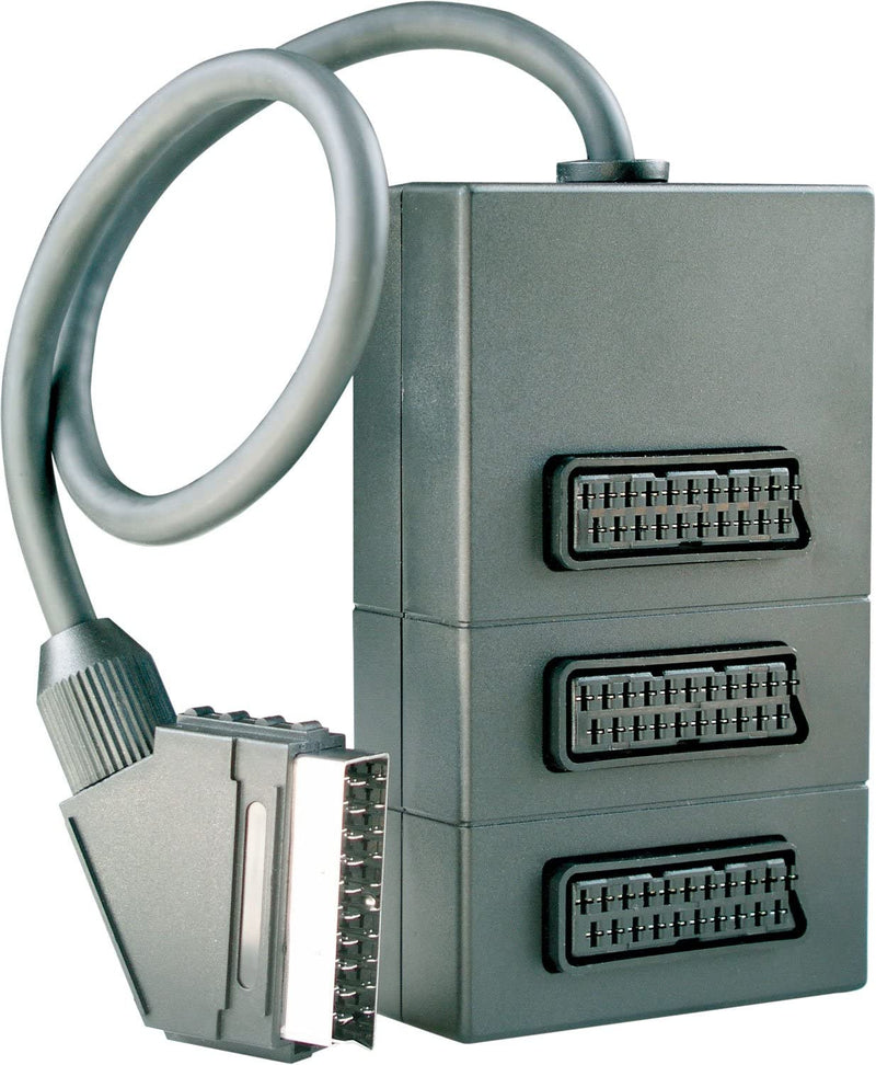 Schwaiger Scart-Verteiler 3-fach Schwarz