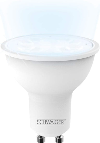 Schwaiger LED Leuchtmittel GU10, WeiBton anderbar,
