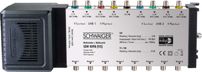 Schwaiger Sat-Multischalter 9 auf 8 Silber