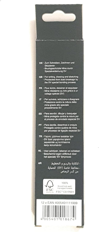12 FABER-CASTELL 1111 Blacklead HB Pencils