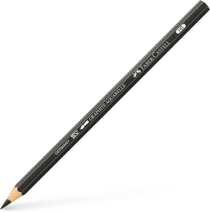 Faber-Castell 117897 - Grafiet aquarelpotlodenset, 6 stuks, incl. aquarelpenseel, voor kunstenaars