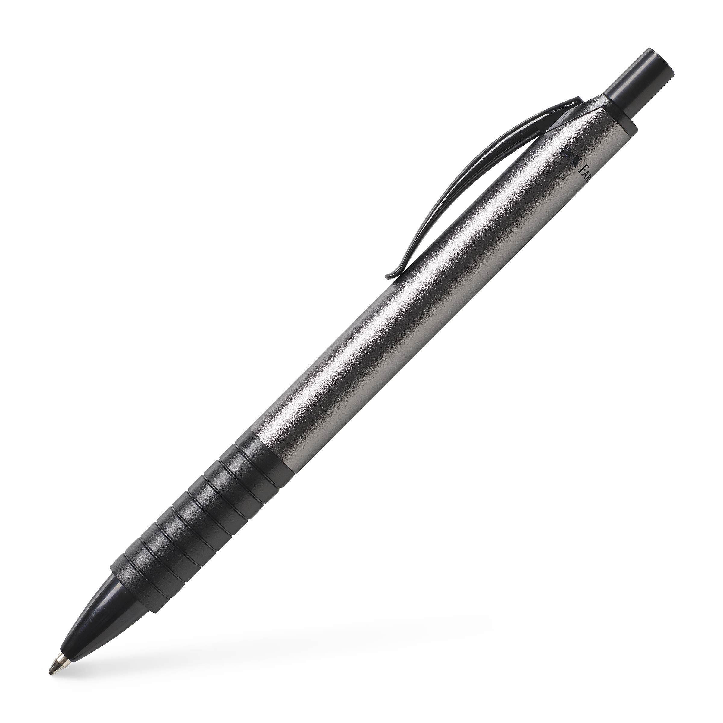 Faber-Castell 143481 Basic M Ballpoint Pen in Folding Box Anthracite Pack of 1 charcoal