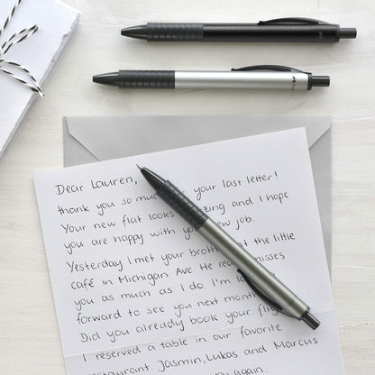 Faber-Castell 143481 Basic M Ballpoint Pen in Folding Box Anthracite Pack of 1 charcoal