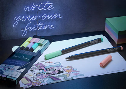 Faber Castell Grip Finepen Pastel Pen - set of five