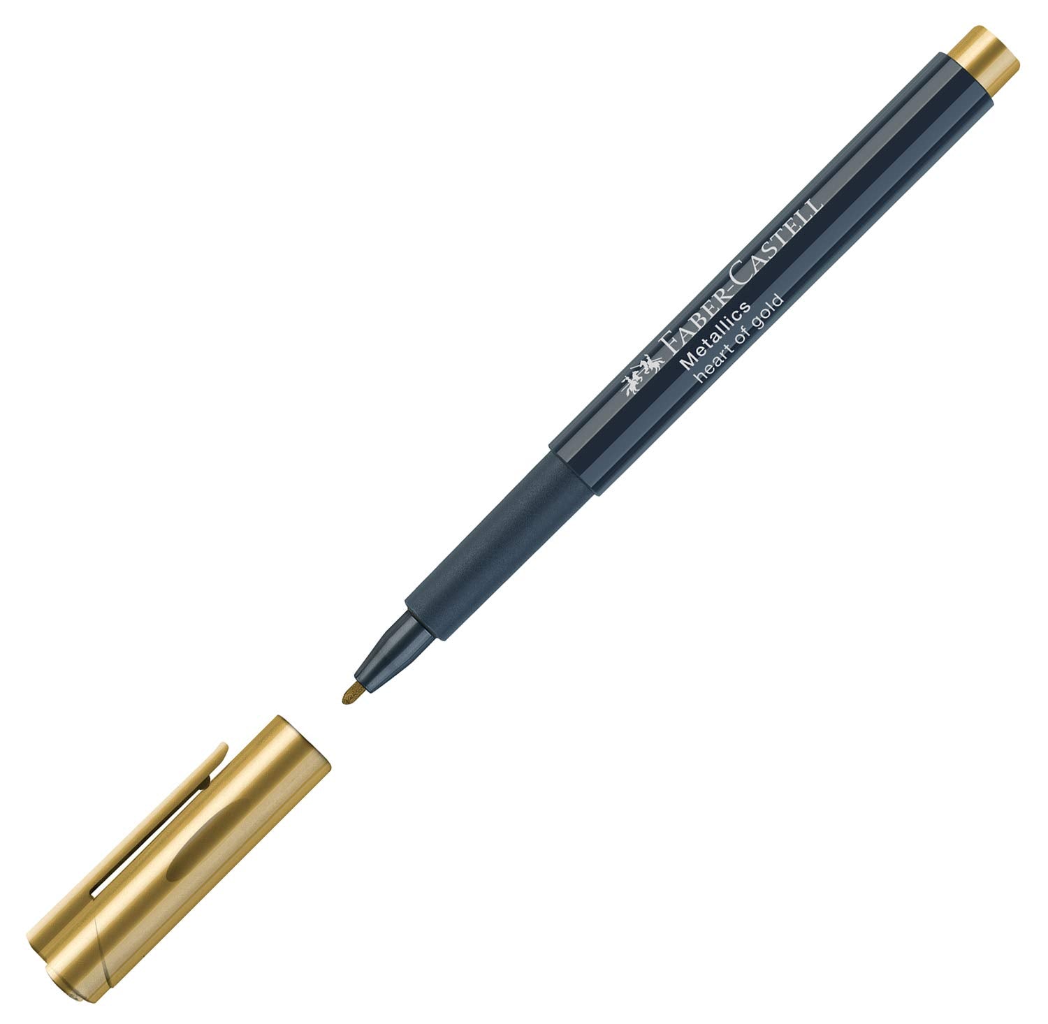 Faber-Castell Creative Studio Metallics Marker, Heart Of Gold, Single Marker, For Art, Craft, Drawing, Sketching, Home, School, University, Colouring