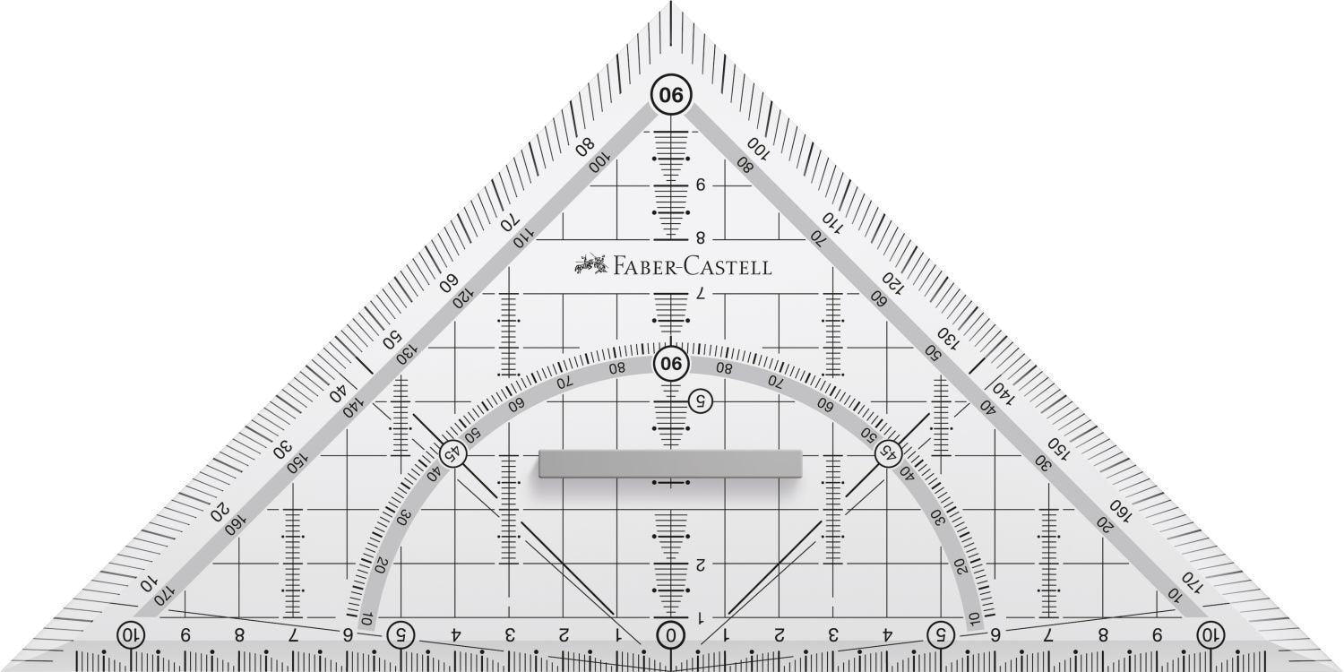 Faber-Castell Grip 171010 Geometry Triangle with Grip 22 CM