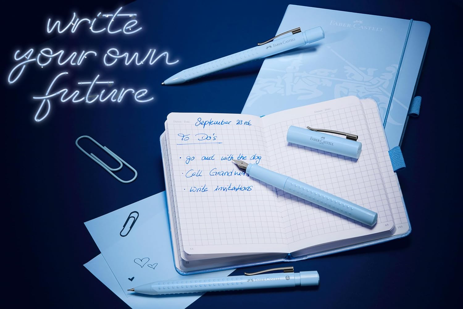 Faber-Castell Grip Sky Blue 231029 Mechanical Pencil Hardness B Lead 0.5 mm with Eraser