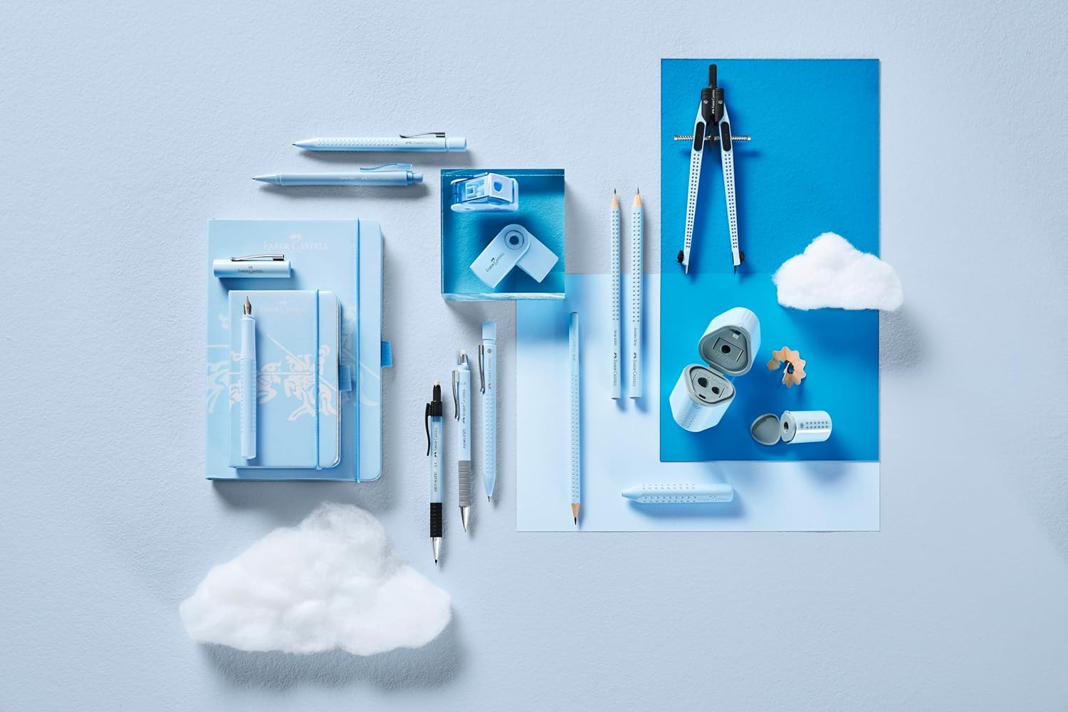 Faber-Castell Grip Sky Blue 231029 Mechanical Pencil Hardness B Lead 0.5 mm with Eraser