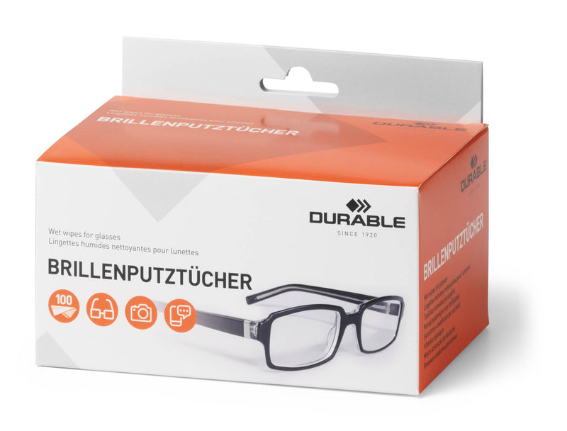 Durable Individually Wrapped Anti-Static Glasses Lens Wipes, Cleaner for Spectacles, Camera Lenses, Glass and Phones Screens, 100 Pack