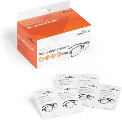 Durable Individually Wrapped Anti-Static Glasses Lens Wipes, Cleaner for Spectacles, Camera Lenses, Glass and Phones Screens, 100 Pack