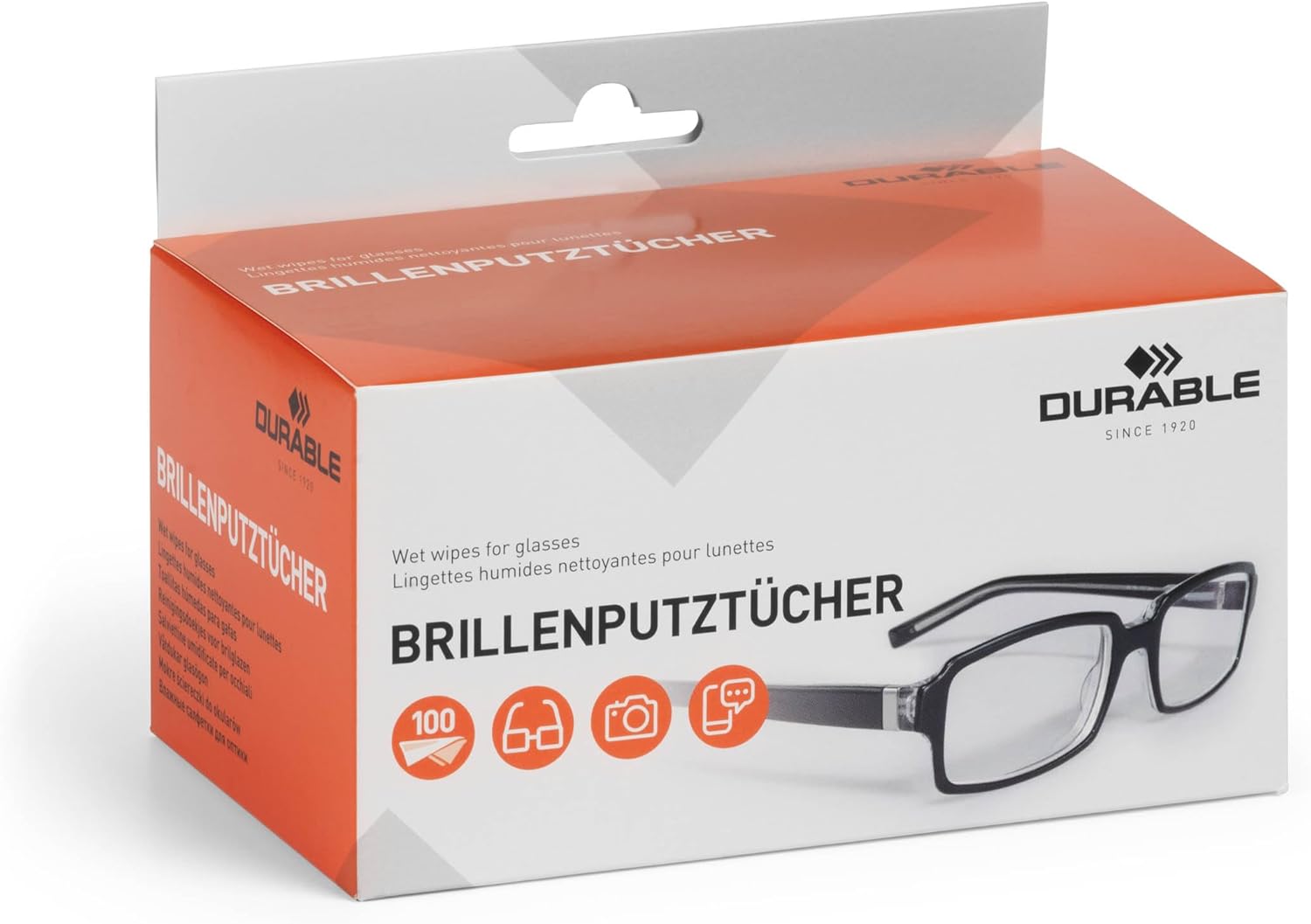 Durable Individually Wrapped Anti-Static Glasses Lens Wipes, Cleaner for Spectacles, Camera Lenses, Glass and Phones Screens, 100 Pack