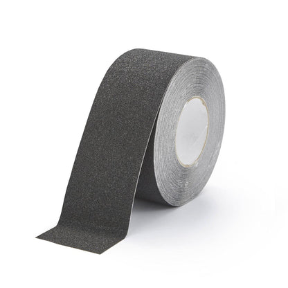 Durable DURALINE GRIP Non-Slip Floor Tape - Self-Adhesive Marking Tape with 75mm Thickness and 15 Metres in Length - Ideal for Stairs, Ramps, etc. - Black 75 mm x 15 m black