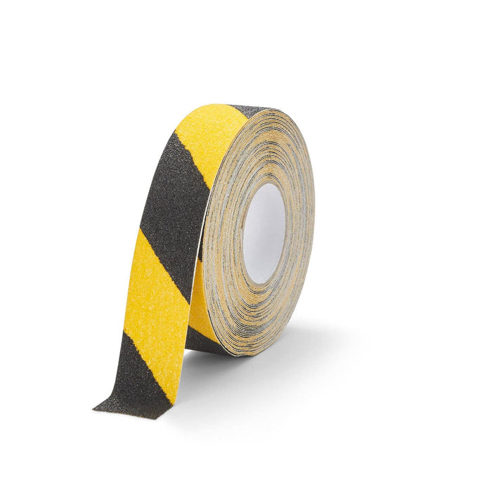 Durable DURALINE GRIP+ Non-Slip Floor Tape - Self-Adhesive Marking Tape with 50mm Thickness and 15 Metres in Length - Granulated Surface - Yellow & Black