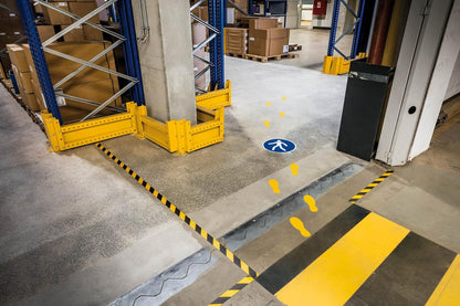 Durable floor Marking Foot shape (Self-Adhesive Marking feet, 5 Pairs) RAL 1003 Signal Yellow, 172704