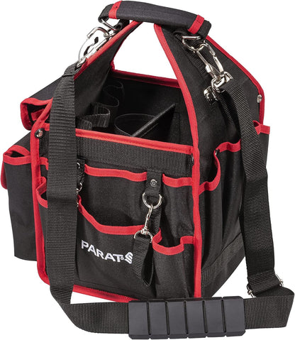 PARAT 5990841991 Basic Tool Softbag S (for 30 Tools, Bag Includes 21 Pockets, 2 Accessory Pockets, Zip Pocket, Nylon Shoulder Bag) Black