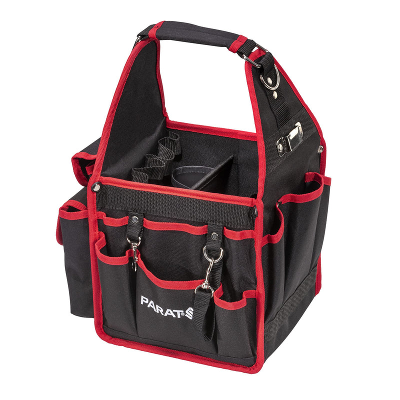 PARAT 5990841991 Basic Tool Softbag S (for 30 Tools, Bag Includes 21 Pockets, 2 Accessory Pockets, Zip Pocket, Nylon Shoulder Bag) Black